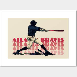 Retro Atlanta Braves Slugger Posters and Art